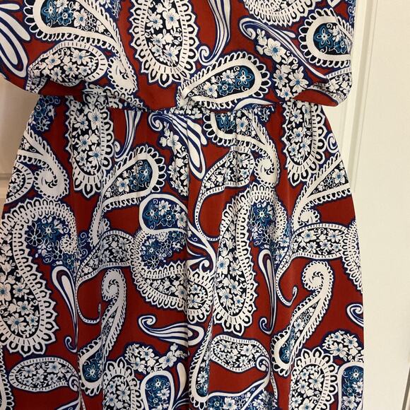 Banana Republic Paisley Perfect Travel Vacation Party Wash & Wear Sundress M - Picture 4 of 7
